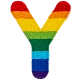 Rainbow Letter - Y (Iron-On)