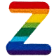 Rainbow Letter - Z (Iron-On)