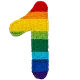 Rainbow Number - 1 (Iron-On)