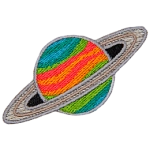 The planet Saturn and its rings.