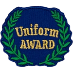 The words Uniform Award are framed by laurels. 