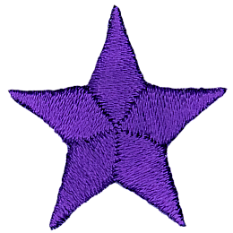 A purple five-pointed star.