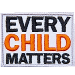 This grey-bordered, white background crest has the words Every Child Matters stacked one on top of the other.