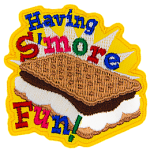  A S'More with the words Having S'More Fun around it.