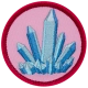 Crystal Pink Circle Badge (Iron-On)