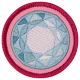 Diamond Pink Circle Badge (Iron-On)