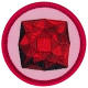 Garnet Pink Circle Badge (Iron-On)