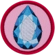 Sapphire Pink Circle Badge (Iron-On)