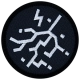 Lightning Circle Badge (Iron-On)