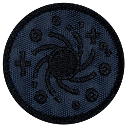 A blackhole on a black background.