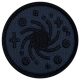 Dark Circle Badge (Iron-On)