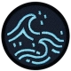 Water Circle Badge (Iron-On)