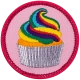 Rainbow Cupcake (Iron-On)