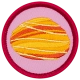 Fire Opal Pink Circle Badge (Iron-On)