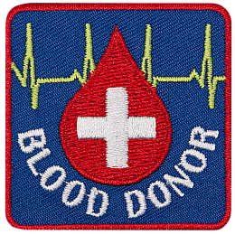 The words Blood Donor under a blood droplet.