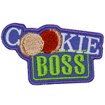 The words Cookie Boss have the two Os in Cookie replaced with cookies.