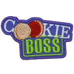 The words Cookie Boss have the two Os in Cookie replaced with cookies.