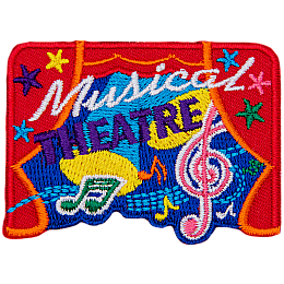 The words Musical Theatre are in the middle of a cacophony of musical notes.