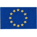 A blue flag with a circle of yellow stars.