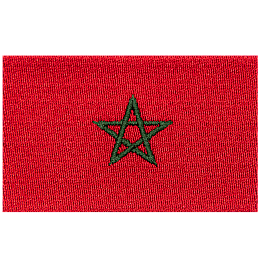 The flag of Morocco.