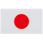 A white flag with a red dot in the middle.