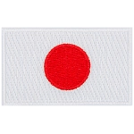 A white flag with a red dot in the middle.
