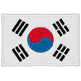 The flag of South Korea.