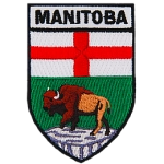 The Manitoba crest with the word Manitoba at the top of the shield.