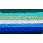 The vincian pride flag displays horizontal stripes of various tones of green, white, and blue.