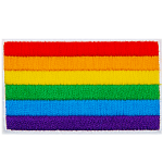 A rectangle rainbow patch.