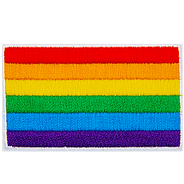 A rectangle rainbow patch.