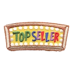 The words Top Seller surrounded by stage lights.