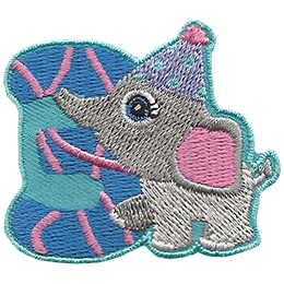 Three Celebrating Elephant (Iron-On)