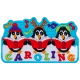 Caroling - 3 Penguins (Iron-On) 