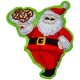 Santa with Cookies (Iron-On)  