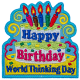 Happy Birthday World Thinking Day (Iron-On)  