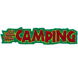 This patch displays a hashtag followed by the word 'Camping' in all capital letters.