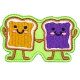 Kawaii Peanut Butter and Jelly (Iron-On)