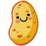 A potato with a kawaii face.
