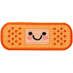 A kawaii cream-coloured bandage. 