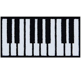 A portion of a piano's keyboard.