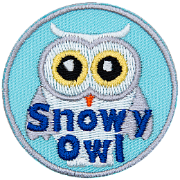 A pure white owl has the text Snowy Owl across the bottom.