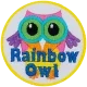 Rainbow Owl (Iron-On)