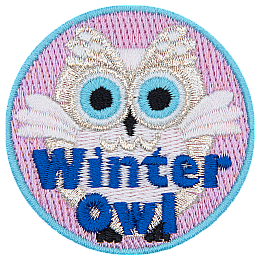 A fluffy white owl with the words Winter Owl at the bottom.