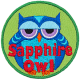 Sapphire Owl (Iron-On)