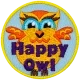 Happy Owl (Iron-On)