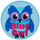 Blue Owl (Iron-On)