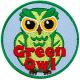 Green Owl (Iron-On)