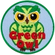 Green Owl (Iron-On)