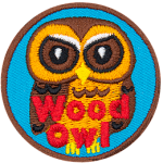 A brown owl with the words Wood Owl below it.